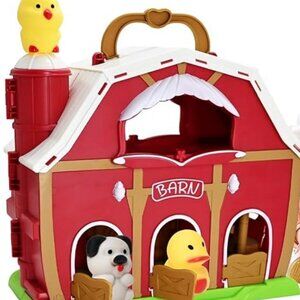 Big Red Barn Farm Animal Toy for 1 2 3 Years Old Toddlers, Preschool Montessori
